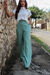 Calça Pantalona Alfaiataria Lisa na internet