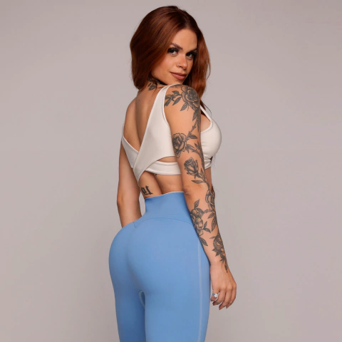 Legging Heart Azul Celeste - comprar online