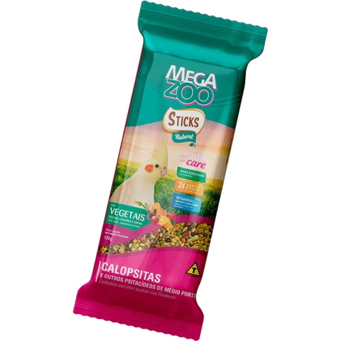 Megazoo Sticks Natural Calopsita Vegetais 120Gr