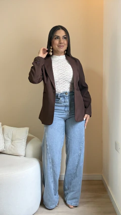 BLAZER ALFAIATARIA MARROM
