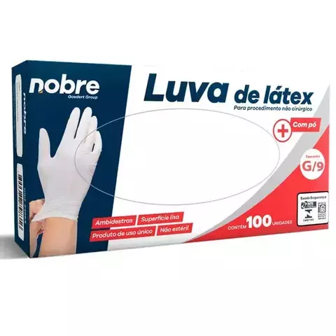 Caixa Luva Látex c/pó para procedimento não cirúrgico c/100 unid. Tamanho M - Nobre - comprar online