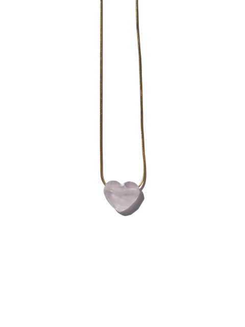 Corazón de Venus amatista (cadena dorada)