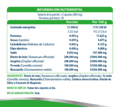 DIENTE DE LEÓN + JENGIBRE + TÉ VERDE + MANZANILLA en internet