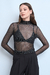BLUSA TUL LUREX CUELLO ALTO