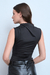 Blusa cuello alto con frunces. - tienda online