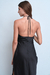 VESTIDO LARGO SATEN ACCESORIO HALTER - comprar online