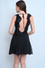 VESTIDO CORTO GASA VOLADO VERTICAL P/ ATAR - Mone