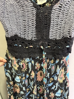 Vestido Seda Crochê Penélope - Loja OM