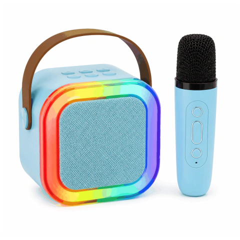 Parlante Karaoke Bluetooth con Micrófono y Luces RGB Infantil