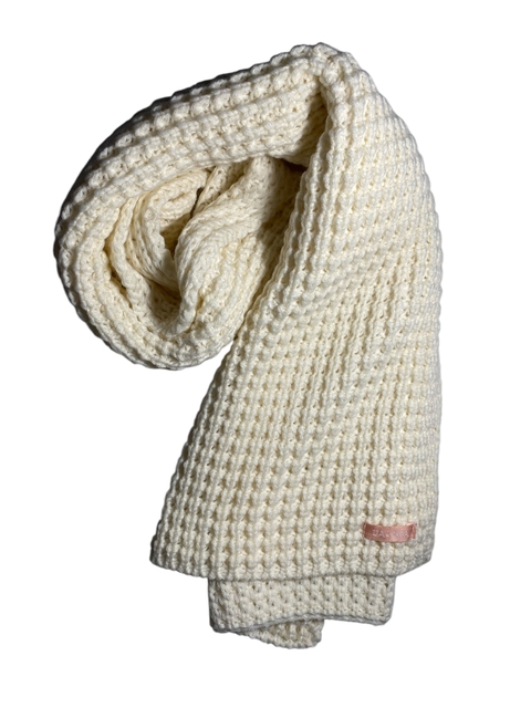 BUFANDA TEJIDA DISEÑO BLANCO INVIERNO - comprar en línea