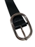 CINTURON NEGRO LISO SIMIL CUERO CON HEBILLA PLATEADA - comprar en línea