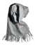 BUFANDA LISA CON FLECOS GRIS - comprar en línea