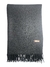 BUFANDA PREMIUM LISA CON FLECOS NEGRO - comprar en línea