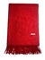 BUFANDA LISA CON FLECOS ROJO - comprar en línea