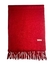 BUFANDA ANGOSTA LISA CON FLECOS ROJO - comprar en línea