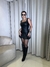 Vestido babado couro na internet