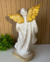 São Miguel Arcanjo 20cm c/ strass - Branco Perolado/Dourado - São Francisco Ateliê e Loja Católica