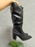 Bota Feminina Dakota Preto Salto Alto Vira Ouro Cano Longo - comprar online