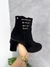 Bota Feminina Mississipi preto aveludada - Calçados Sateles