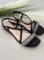 Sandália Dakota Rasteira Feminina Com Brilhos Y7714-Preto