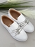 Tênis Santinelli Feminino Slip On Stress Ref. 1490-095, Branco Frizado - loja online