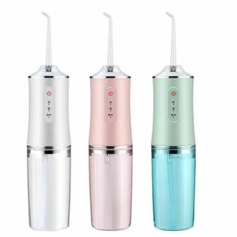 Irrigador Dental Oral Recarregavél 220ml Higiene Limpeza Bucal Portátil Limpadador de Dente