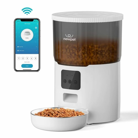 Alimentador Automático de 4L para Gatos e Cães WiFi Smart