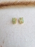 Brinco de folhas verde - Banhado a ouro