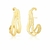 Brinco EAR HOOK curvo liso vazado - Banhado a ouro