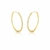 Brinco meia argola - Banhado a ouro