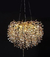 COLGANTE CRISTAL RAMAL REDONDO DORADO 10 LUCES DIAMANTES