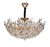 COLGANTE CRISTAL GOTAS 8 LUCES DORADO