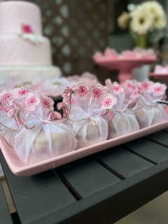 Embalagem em formato Trouxinha para Bem Casado - Coleção Flor de Cerejeira - 10 unidades por pacote - Viva Amore