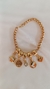 Pulseira 20cm veneziana com 5 berloques - LT puro glamour