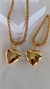 Conjunto de colar e pulseira veneziana com pingente de coração - comprar online