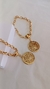 Conjunto de colar 50 cm e pulseira 20cm com pingente árvore da vida - LT puro glamour
