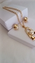 Imagem do Conjunto colar e brinco pingente com detalhes em pérola