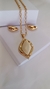 Conjunto colar e brinco elo português pequeno - LT puro glamour
