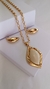 Conjunto colar e brinco elo português pequeno - comprar online