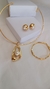 Conjunto aro com detalhes em pérola