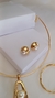 Conjunto aro com detalhes em pérola - comprar online