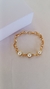Pulseira corrente losango com detalhes em pérola - comprar online