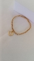 Pulseira elô português pequeno com pingente de coração em madrepérola na internet