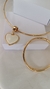 Conjunto aro com pingente de coração e bracelete sem pingente - loja online