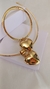 Conjunto colar aro com pingente de coração e bracelete com pingente de coração - comprar online