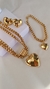 Conjunto completo 3 peças colar 50cm pulseira 20cm e brinco - comprar online