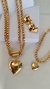 Conjunto completo 3 peças colar 50cm pulseira 20cm e brinco na internet