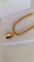 Pulseira corrente veneziana com pingente de coração - LT puro glamour