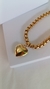 Pulseira corrente veneziana com pingente de coração na internet