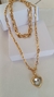 Mix colar e chocker colar 50 cm pingente de coração em zircônia, chocker 40cm corrente entrelaçados - comprar online